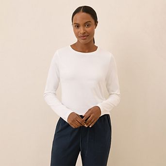 Organic Luxe Stretch Jersey Slim Long Sleeve Tee