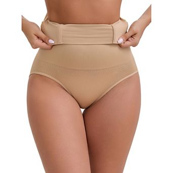 Women's High-Waisted Hip Lifting Briefs Postpartum Tummy Control Breathable Control Panties