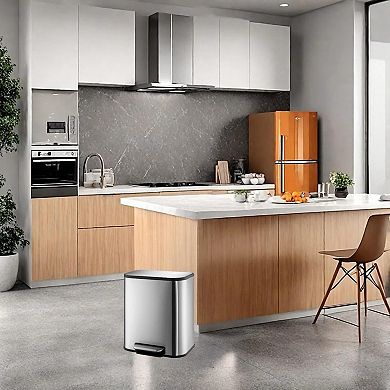 Garvee Ladder-Type Trash Can with Lid and Removable Inner Bucket for Home Outdoor Office