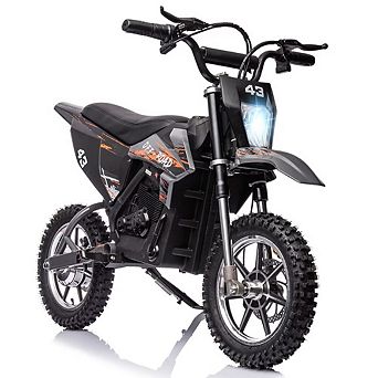 36V Kids Dirt Bike 15.5MPH High Speed 350W Brushless Motor 175LB Capacity Disc Brake Air Tires