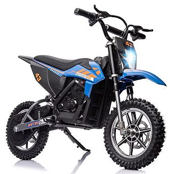 36V Kids Dirt Bike 15.5MPH High Speed 350W Brushless Motor 175LB Capacity Disc Brake Air Tires