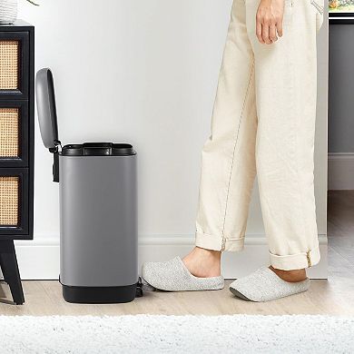 Garvee Stainless Steel Step Trash Can with Inner Bucket for Kitchen Bathroom