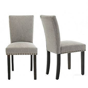 Dining Chairs Set of 2, Fabric Upholstered with Padded Seat, Accent Chairs
