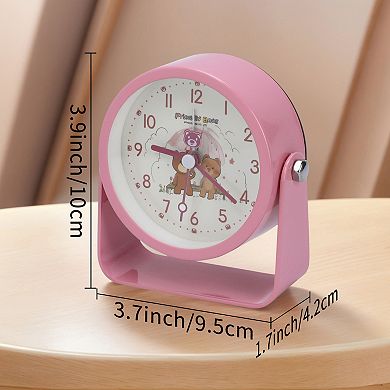 Desktop Mechanical Alarm Clock, Rotatable, Lovely Animals Patten, Durable Casing 3.7"x1.7"x3.9"