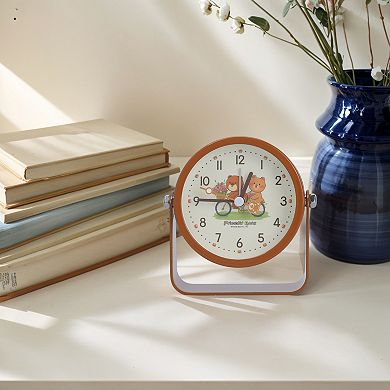 Desktop Mechanical Alarm Clock, Rotatable, Lovely Animals Patten, Durable Casing 3.7"x1.7"x3.9"