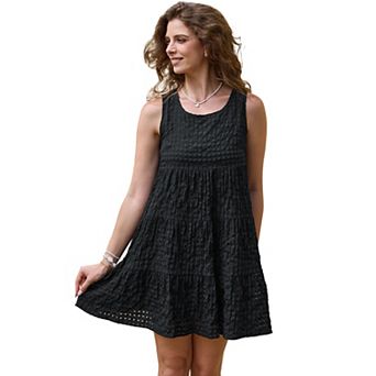 Gingham Dress for Women Sundress Sleeveless Plaid Flowy Swing Tiered Short Dresses