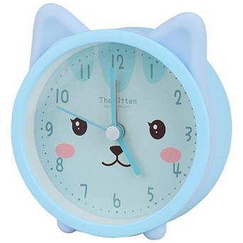 Mechanical Alarm Clock, Cute Kitten Design, Analog Dial, Durable Casing, Fits Bedroom 3.3"x1.7"x3.8"