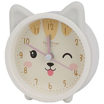 Mechanical Alarm Clock, Cute Kitten Design, Analog Dial, Durable Casing, Fits Bedroom 3.3"x1.7"x3.8"