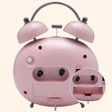 Egg Shape Mechanical Alarm Clock, Loud Alarm Traditional Dual Bell Design for Bedroom 4.5"x3.1"x5.8"
