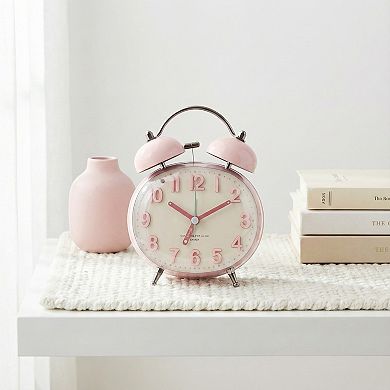 Egg Shape Mechanical Alarm Clock, Loud Alarm Traditional Dual Bell Design for Bedroom 4.5"x3.1"x5.8"