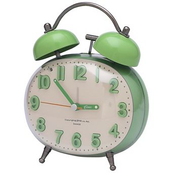 Egg Shape Mechanical Alarm Clock, Loud Alarm Traditional Dual Bell Design for Bedroom 4.5"x3.1"x5.8"