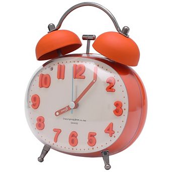 Egg Shape Mechanical Alarm Clock, Loud Alarm Traditional Dual Bell Design for Bedroom 4.5"x3.1"x5.8"