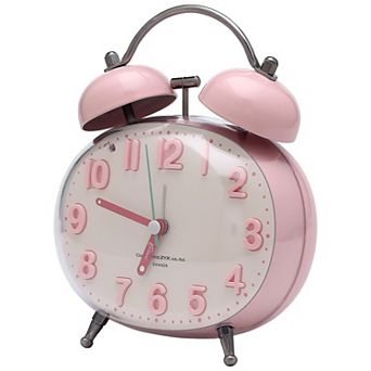 Egg Shape Mechanical Alarm Clock, Loud Alarm Traditional Dual Bell Design for Bedroom 4.5"x3.1"x5.8"