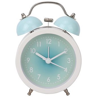 Metal Alarm Clock Gradient Colorful Design, Lound Clear Alarm for Bedroom Living Room 3.3"x2.0"x5.1"