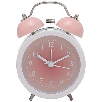 Metal Alarm Clock Gradient Colorful Design, Lound Clear Alarm for Bedroom Living Room 3.3"x2.0"x5.1"