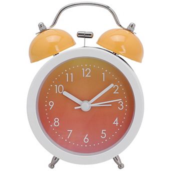 Metal Alarm Clock Gradient Colorful Design, Lound Clear Alarm for Bedroom Living Room 3.3"x2.0"x5.1"