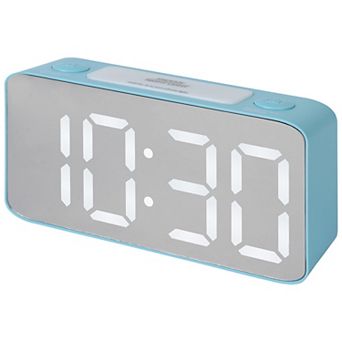 Digital Alarm Clock Large 7 LED Display, Dual Alarms, USB Charging Ports 6.5"x1.77"x3.14"