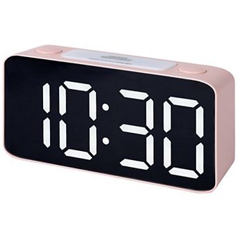 Digital Alarm Clock Large 7 LED Display, Dual Alarms, USB Charging Ports 6.5"x1.77"x3.14"