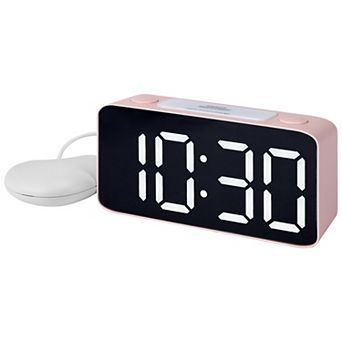 Digital Alarm Clock Large 7 LED Display, Dual Alarms, USB Charging Ports for Bedroom 6.7"x2.0"x3.1"