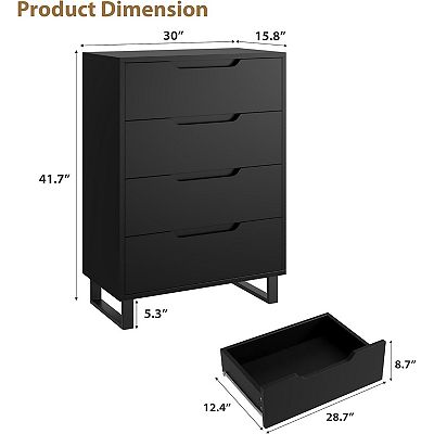 black vertical dresser 3 Drawer Classic - accompanied by four spacious counterparts for neatly arranging your shirts Walsunny 6 Drawer White Modern
