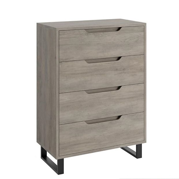 grey vertical dresser WLIVE Fabric Dresser for Bedroom, Tall Dresser with 8 Drawers, Storage main image 1