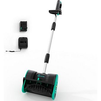 Cordless Electric Snow Shovel,20V 4.0Ah Battery & Charger, Brushless Motor,Clears 12" Wide x 8" Deep