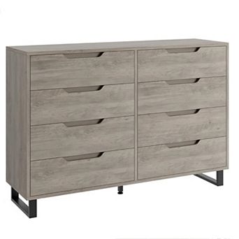 Dresser for Bedroom, Freestanding Horizontal Drawer with Storage, Wooden Closet Chest Storage