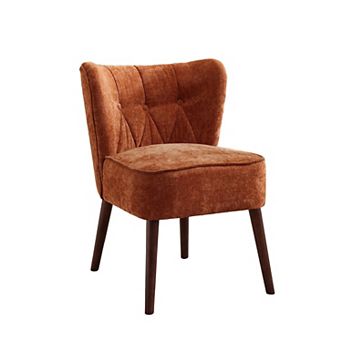 Modern Wingback Living Room Chair,Armless Lounge Chair, Upholstered Makeup Vanity Tufted Side Chair