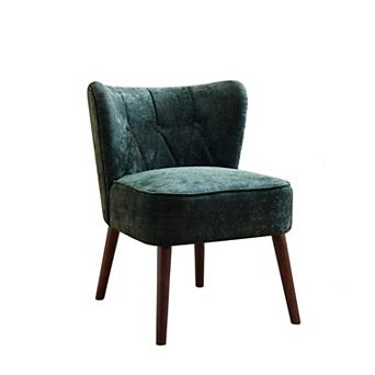 Modern Wingback Living Room Chair,Armless Lounge Chair, Upholstered Makeup Vanity Tufted Side Chair