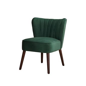 Modern Living Room Chair,Mid-Century Accent Chair,Velvet Upholstered Chair w/Adjustable Feet