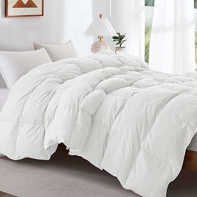Unikome Ultra Fluffy Goose Down Fiber Comforter,All Season Duvet Insert