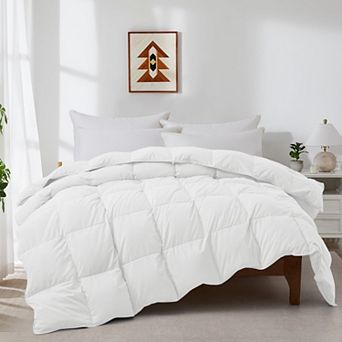 Unikome Ultra Fluffy Goose Down Fiber Comforter,All Season Duvet Insert