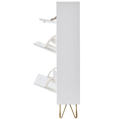 Shoe Cabinet with 3 Flip Drawers Freestanding Entryway Shoe Organizer