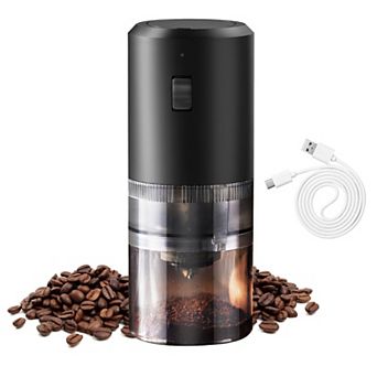 Cordless Electric Coffee Grinder, Rechargeable, 5 Coarseness Levels, Ceramic Core & Removable Cup