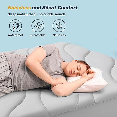 Unikome Soft Quilted Mattress Pad for Hot Sleepers Waterproof, Deep Elastic Skirt