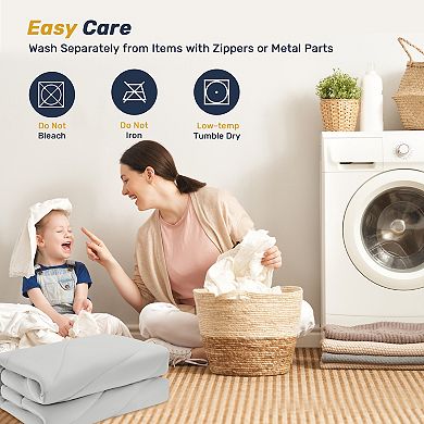 Unikome Soft Quilted Mattress Pad for Hot Sleepers Waterproof, Deep Elastic Skirt