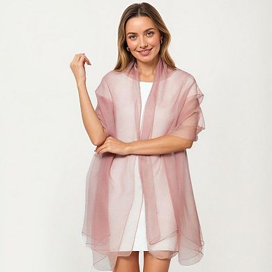 Women's Sheer Lightweight Chiffon Wrap with Soft Flowing Drape Delicate Edging