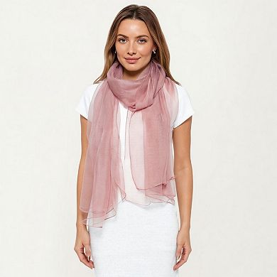 Women's Sheer Lightweight Chiffon Wrap with Soft Flowing Drape Delicate Edging