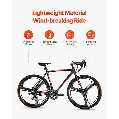 Road Bike 700C 14-Speed Lightweight Alloy Frame Racing Bike