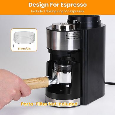 Electric Conical Burr Coffee Grinder with 25 Settings, 12-Cup Capacity for Drip, Espresso & More