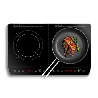 4000W Portable Double Induction Cooktop Dual Burner Electric Hot Plate
