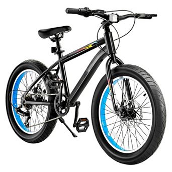 Mountain Bike 20" Fat Tire Kids/Adult MTB with 7-Speed Shimano Shift