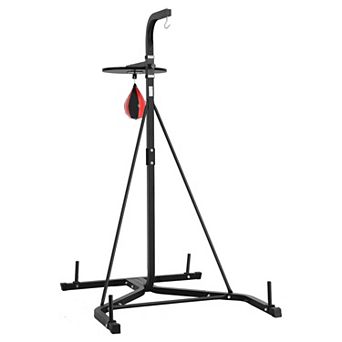 Punching Bag Stand 2-in-1 Heavy Duty Boxing and Speed Bag Stand Holds 140 LB