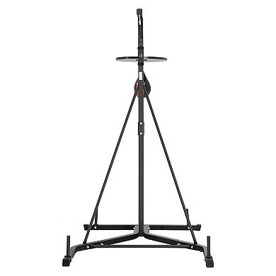 Punching Bag Stand 2-in-1 Heavy Duty Boxing and Speed Bag Stand Holds 140 LB