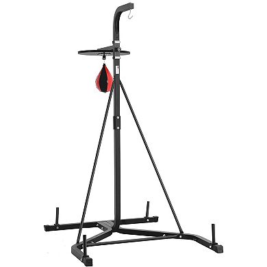 Punching Bag Stand 2-in-1 Heavy Duty Boxing and Speed Bag Stand Holds 140 LB