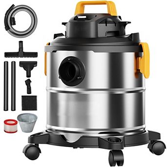 Stainless Steel Wet Dry Shop Vacuum 5.5 Gal 6.5 Peak HP with Blower