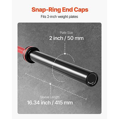 7FT Barbell Bar 2-Inch Olympic Weight Bar Knurled Grip 1000 LB