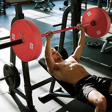 7FT Barbell Bar 2-Inch Olympic Weight Bar Knurled Grip 1000 LB Capacity