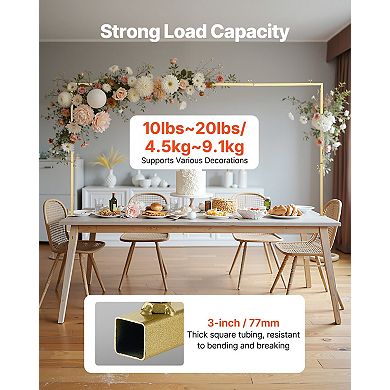 Adjustable Gold Table Arch Stand 13"-42" Tall for Party Decor