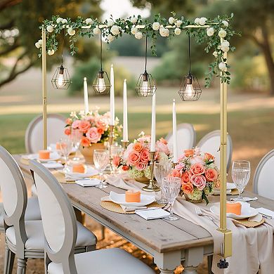 Adjustable Gold Table Arch Stand 13"-42" Tall for Party Decor